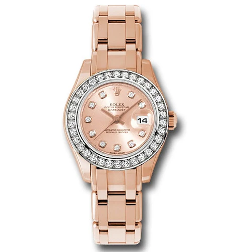 Rolex Datejust Pearlmaster Lady Everose Gold - 34 Diamond Bezel