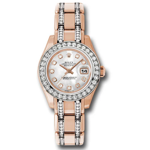 Rolex Datejust Pearlmaster Lady Everose Gold - 34 Diamond Bezel