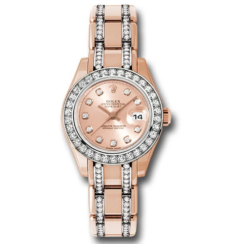 Rolex Datejust Pearlmaster Lady Everose Gold - 34 Diamond Bezel