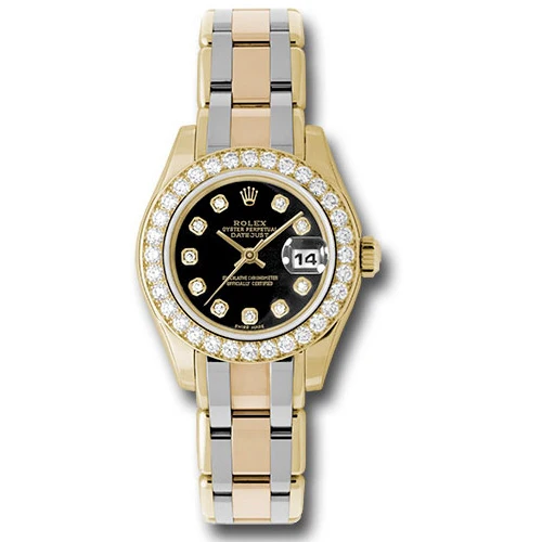 Rolex Datejust Pearlmaster Lady Tridor - 32 Diamond Bezel