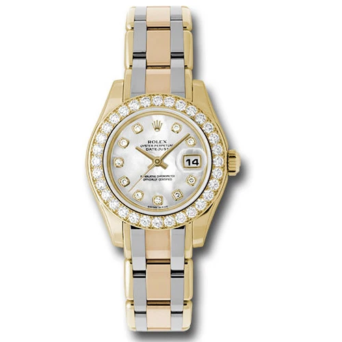 Rolex Datejust Pearlmaster Lady Tridor - 32 Diamond Bezel
