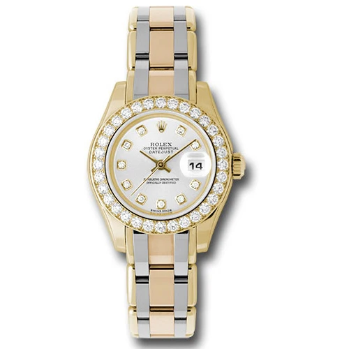 Rolex Datejust Pearlmaster Lady Tridor - 32 Diamond Bezel