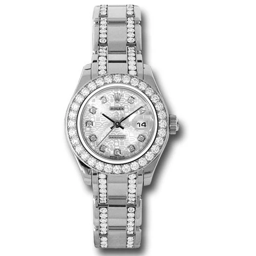 Rolex Datejust Pearlmaster Lady White Gold - 32 Diamond Bezel