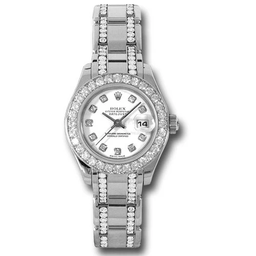 Rolex Datejust Pearlmaster Lady White Gold - 32 Diamond Bezel