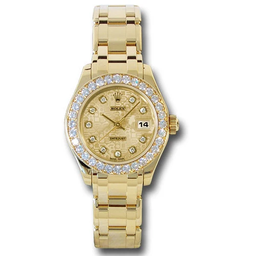 Rolex Datejust Pearlmaster Lady Yellow Gold - 32 Diamond Bezel