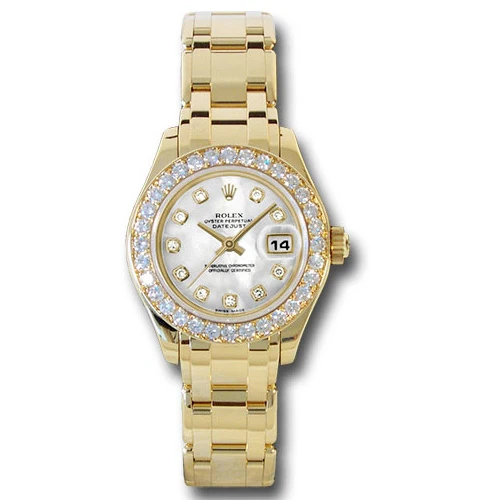 Rolex Datejust Pearlmaster Lady Yellow Gold - 32 Diamond Bezel