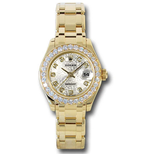 Rolex Datejust Pearlmaster Lady Yellow Gold - 32 Diamond Bezel