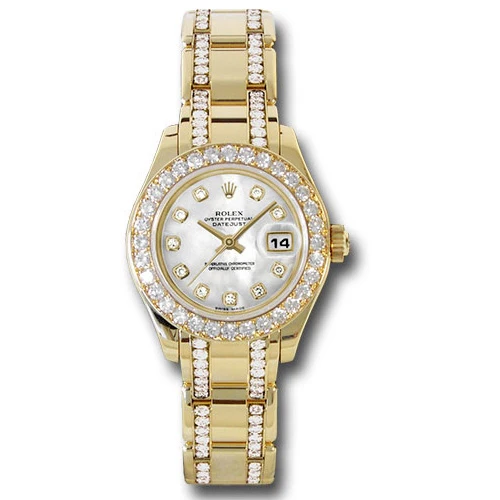 Rolex Datejust Pearlmaster Lady Yellow Gold - 32 Diamond Bezel