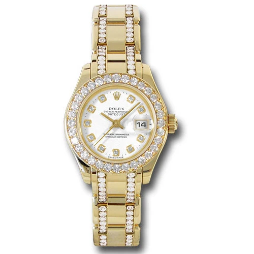 Rolex Datejust Pearlmaster Lady Yellow Gold - 32 Diamond Bezel