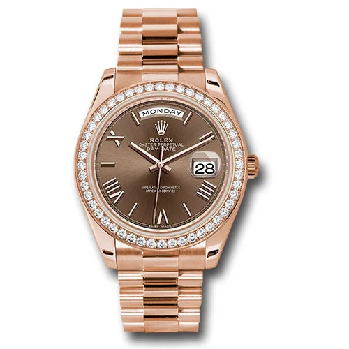 Rolex Day-Date 40 Everose Gold - Diamond Bezel