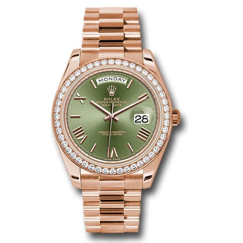 Rolex Day-Date 40 Everose Gold - Diamond Bezel