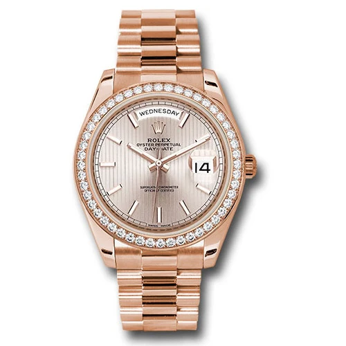 Rolex Day-Date 40 Everose Gold - Diamond Bezel