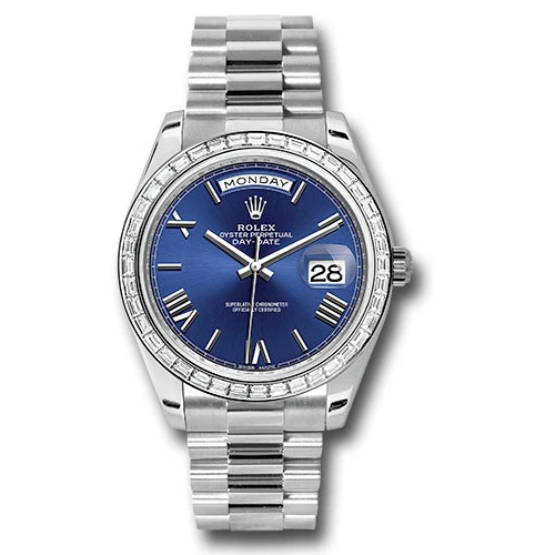 Rolex Day-Date 40 Platinum - Diamond Bezel
