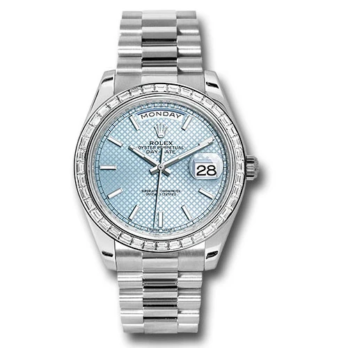 Rolex Day-Date 40 Platinum -Diamond Bezel
