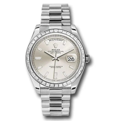 Rolex Day-Date 40 Platinum - Diamond Bezel