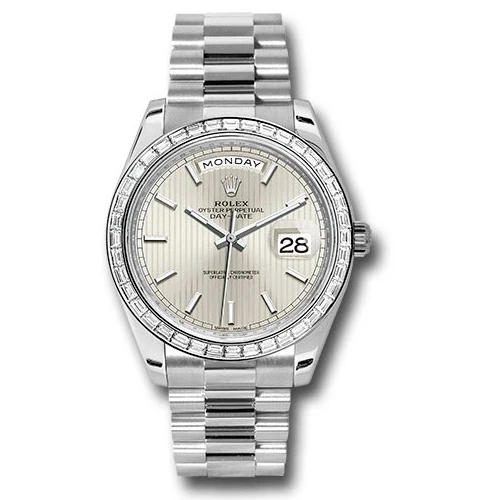 Rolex Day-Date 40 Platinum - Diamond Bezel