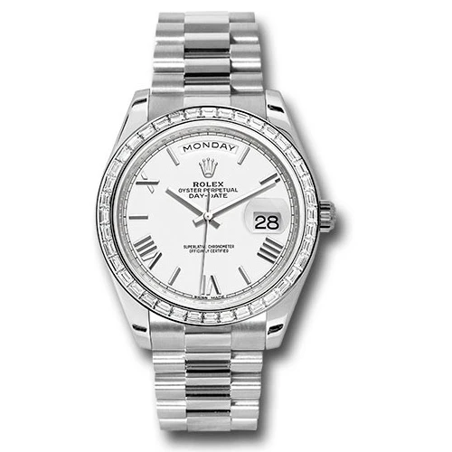 Rolex Day-Date 40 Platinum - Diamond Bezel