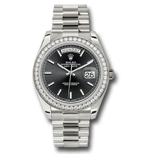 Rolex Day-Date 40 White Gold -Diamond Bezel