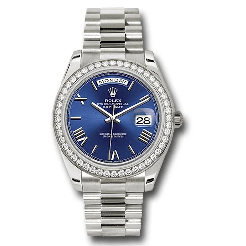 Rolex Day-Date 40 White Gold -Diamond Bezel