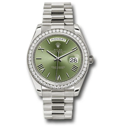 Rolex Day-Date 40 White Gold -Diamond Bezel