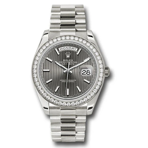 Rolex Day-Date 40 White Gold -Diamond Bezel