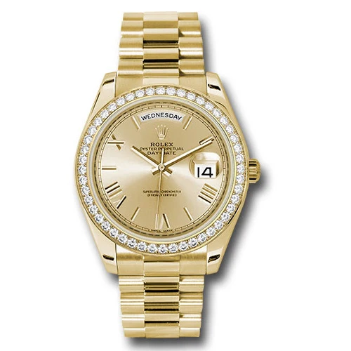 Rolex Day-Date 40 Yellow Gold Diamond Bezel