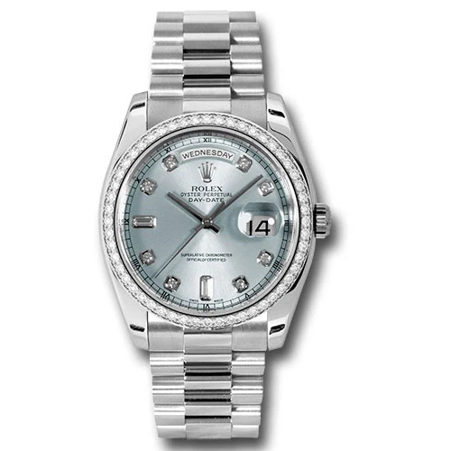 Rolex Day-Date President Platinum - Diamond Bezel - President