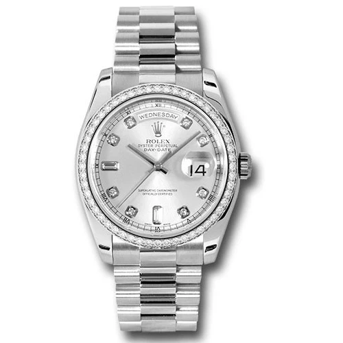 Rolex Day-Date President Platinum - Diamond Bezel - President