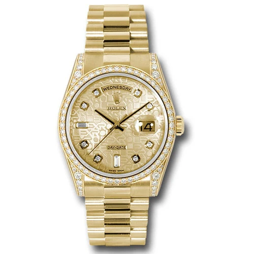 Rolex Day-Date President Yellow Gold - 52 Dia Bezel - Dia Lugs - President