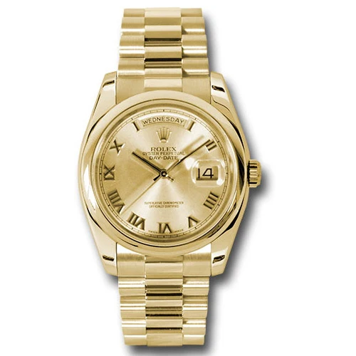 Rolex Day-Date President Yellow Gold - Domed Bezel - President