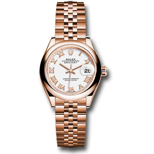 Rolex Lady Datejust 28 - Pink Gold - Domed Bezel - Jubilee