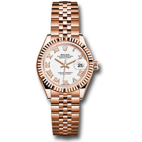 Rolex Lady Datejust 28 - Pink Gold - Fluted Bezel - Jubilee