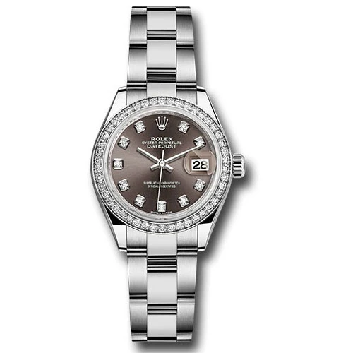 Rolex Lady Datejust 28 - Stainless Steel - Diamond Bezel - Oyster