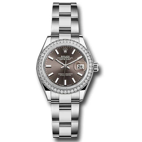 Rolex Lady Datejust 28 - Stainless Steel - Diamond Bezel - Oyster