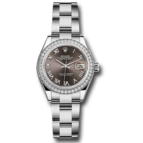 Rolex Lady Datejust 28 - Stainless Steel - Diamond Bezel - Oyster