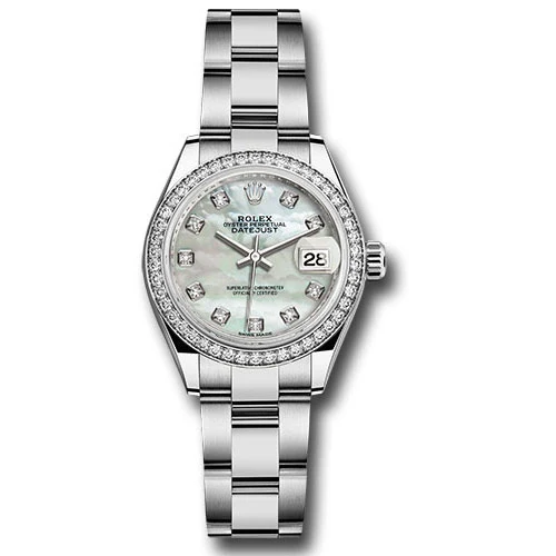 Rolex Lady Datejust 28 - Stainless Steel - Diamond Bezel - Oyster