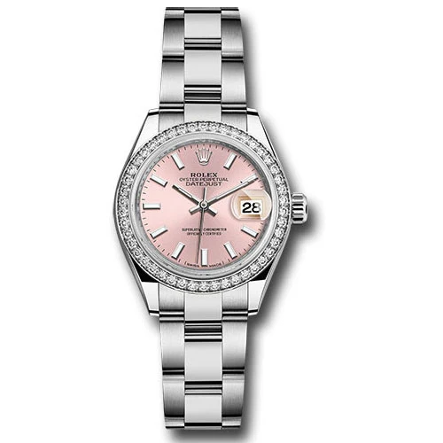 Rolex Lady Datejust 28 - Stainless Steel - Diamond Bezel - Oyster
