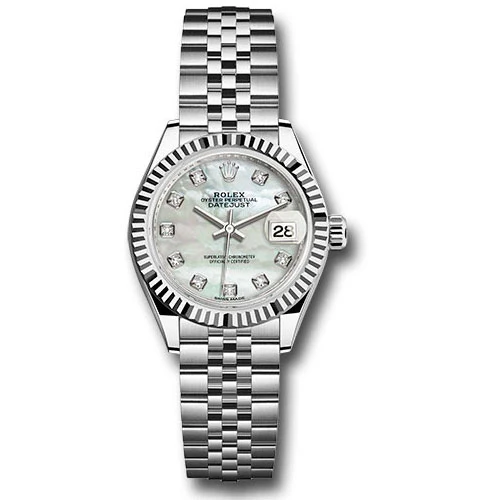 Rolex Lady Datejust 28 - Stainless Steel - Fluted Bezel - Jubilee