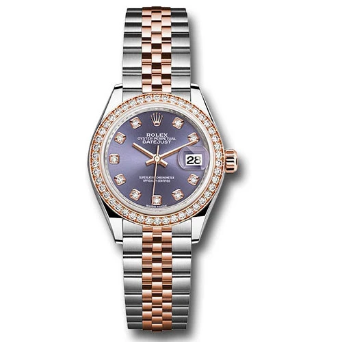 Rolex Lady Datejust 28 - Stainless Steel & Rose Gold - Diamond Bezel - Jubilee