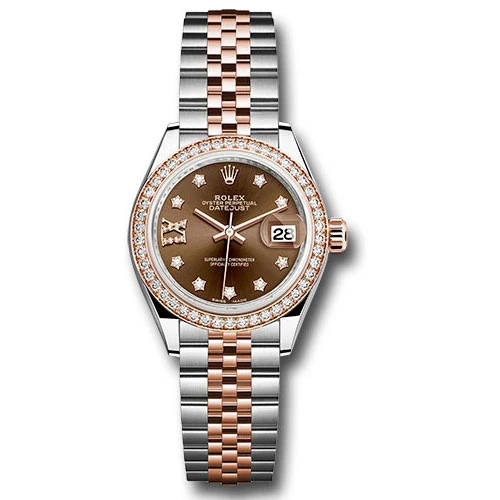 Rolex Lady Datejust 28 - Stainless Steel & Rose Gold - Diamond Bezel - Jubilee
