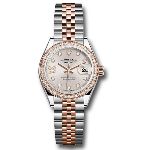 Rolex Lady Datejust 28 - Stainless Steel & Rose Gold - Diamond Bezel - Jubilee
