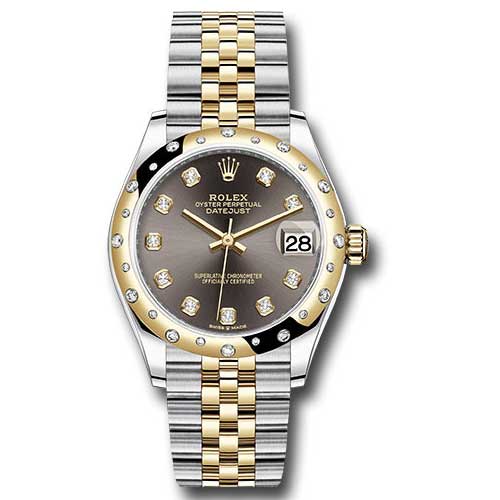 Rolex Datejust 31 - Steel and Yellow Gold - 24 Diamond Bezel - Jubilee