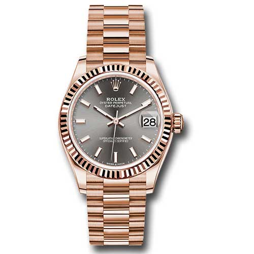 Rolex Datejust 31mm - Gold President - Pink Gold - Fluted Bezel - President