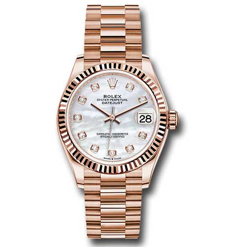 Rolex Datejust 31mm - Gold President - Pink Gold - Fluted Bezel - President