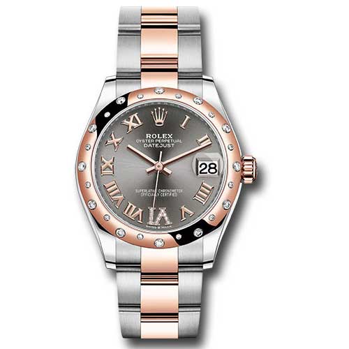 Rolex Datejust 31mm - Steel and Gold Pink Gold - 24 Dia Bezel - Oyster