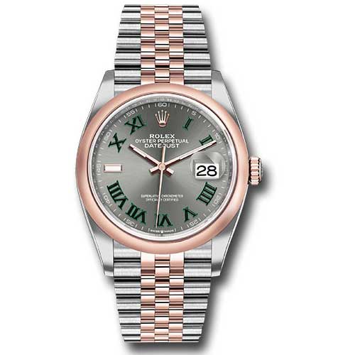 Rolex Datejust 36mm - Steel and Gold Pink Gold - Domed Bezel - Jubilee