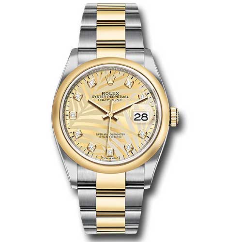 Rolex Datejust 36mm - Steel and Gold Yellow Gold - Domed Bezel - Oyster