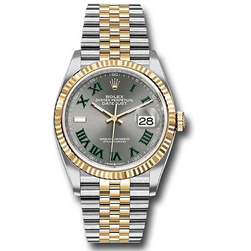 Rolex Datejust 36mm - Steel and Gold Yellow Gold - Fluted Bezel - Jubilee