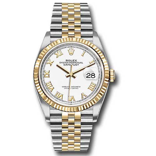 Rolex Datejust 36mm - Steel and Gold Yellow Gold - Fluted Bezel - Jubilee