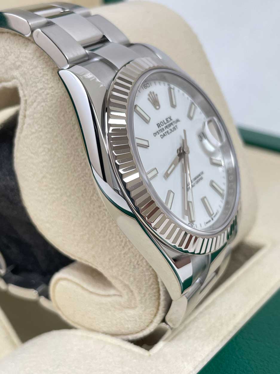 Rolex Datejust 41 Steel and White Gold - Fluted Bezel - Oyster 126334 - Image 2